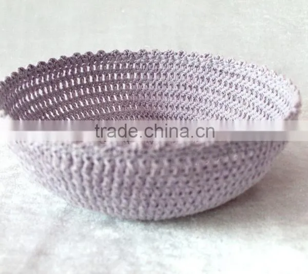Fashionable Crochet Cotton Bowl photo-3