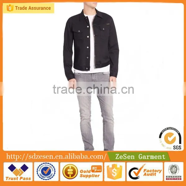 2015 New Wholesale Fashion Slim Denim Coat Adult Jacket For Men
