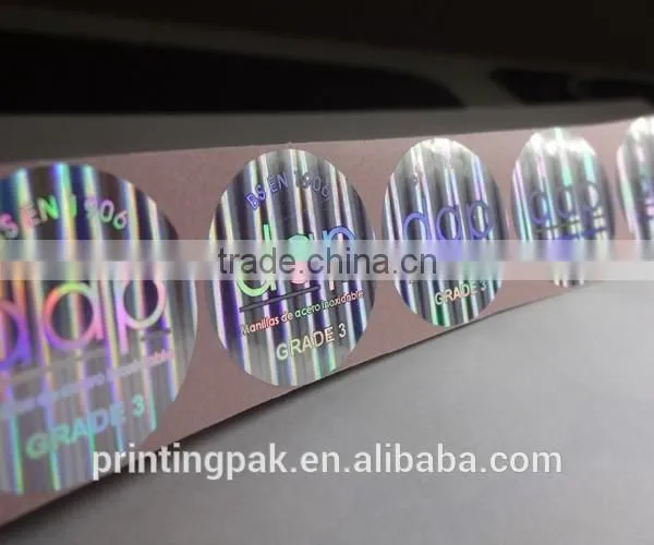 Custom Adhesive Holographic Packaging Label Stickers Quality Choice photo-3