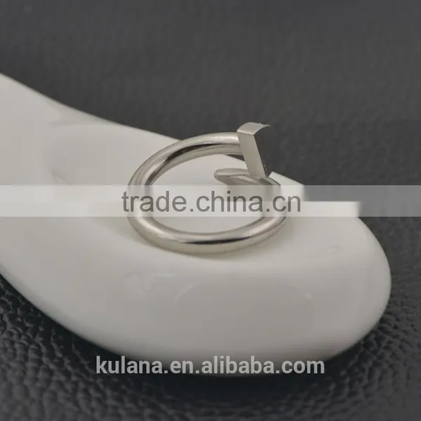 Fashionable Free Size Nail Stainless Steel Rings for Women photo-3