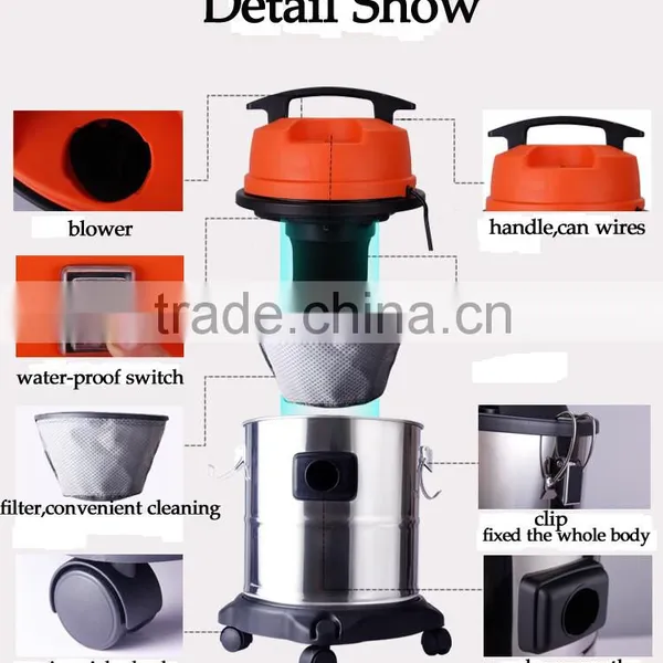 Big Electric Industrial Vacuum Cleaner 20/25/30L Dry&Wet Car Vacuum Cleaner Popular With Blowing Fuction photo-3