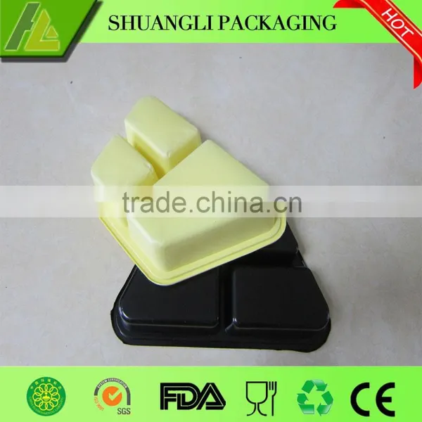 3 Compartment Black Plastic Food Container photo-3