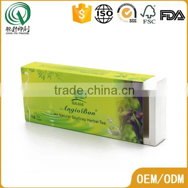 Sliding Divided Inner Green Color Printing Tea Bag Paper Box Color Box Printing Supplier's Choice photo-2