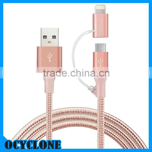 Brand New 2 in 1 MFI Certificated Data Cable Rose Pink photo-5