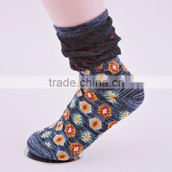 168N Lady Fashion Cotton Socks With 3 Layers of Ruffle Cuff Woman Sock Design Socks photo-2