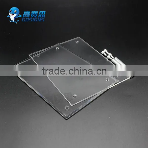 Acrylic Sign Holder Display Stands, Acrylic Table Menu Display Holder, Slanted Lucite Frames photo-2