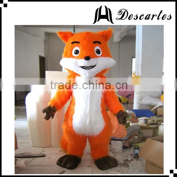 Yellow Fox Plush Mascot Costume, Adult Fox Walking Costume for Sale