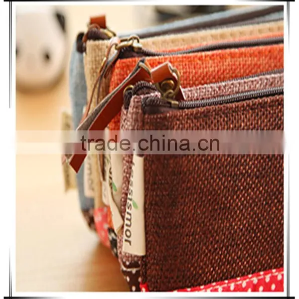 Assorted Color Cute Handmade Cotton Pencil Case For Girls photo-3