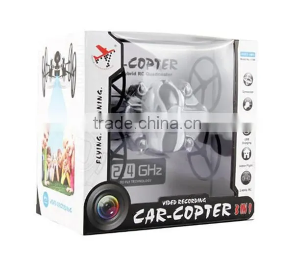 4CH 6-Axis rc Drone With HD Camera Car Copter 2 In 1 Skywalker Ufo rc Helicopter 2.4g Remote Control rc UFO photo-4