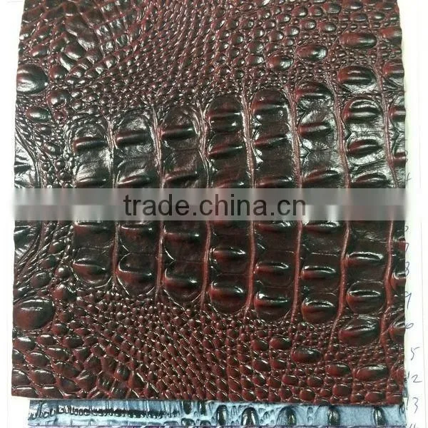 2015 Fashion Design PVC Crocodile Leather for Furniture and Sofa Upholstery Fabric Usage