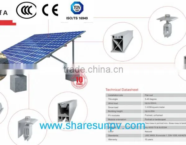 Solar Panel Mounts for Flat Roof Mounting A