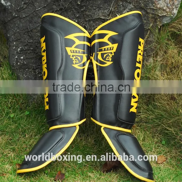 Wholesale MMA Shin Guard Thicker Dykeheel Cuish Foot Protector Mma Flanchard / Muay Thai Shin Guard M/L Mixed Material photo-3