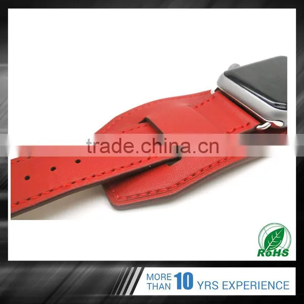 Trade Assurance Custom Logo Accept Sport Leather Western Watch Band for Apple photo-5