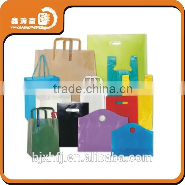 Custom Shopping Printing Packaging Plastic Bag Flexiloop Handle photo-6