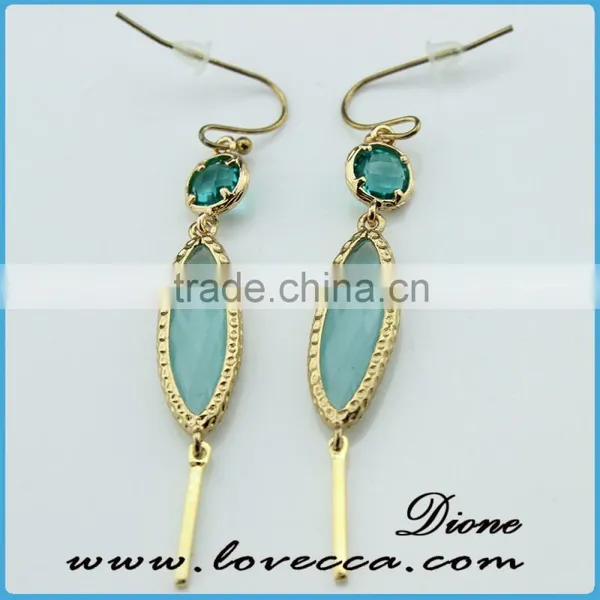 Glass Stone Earring Fashion Hot Sell Design Various Color Stone Crystal Bead Earring photo-2
