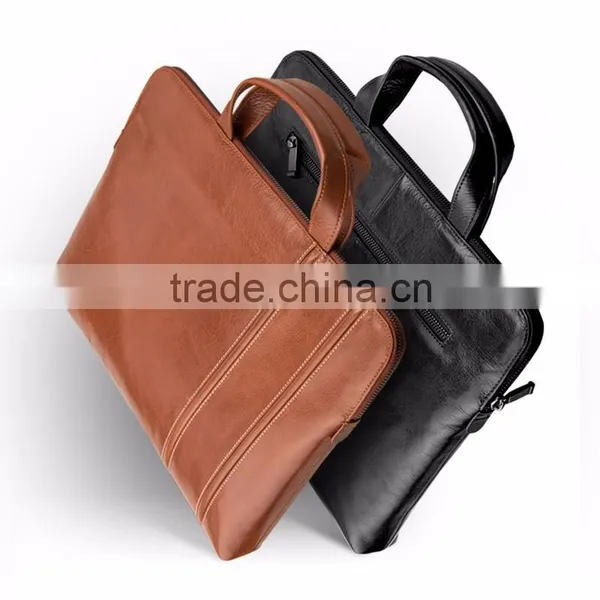 QIALINO Designer Genuine Leather Business Bag Men's Genuine Leather Laptop Bag for Macbook Air/pro 12 13 photo-3
