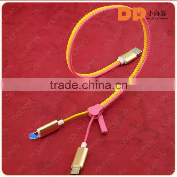 On Best Quality USB Cbale Charging Zipper Date USB Cable for Phone photo-4