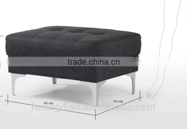 Metal Feet Living Room Sofa Furniture Fabric Ottoman photo-2
