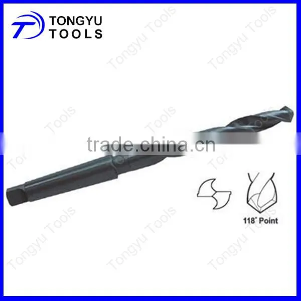 General Purpose Black Oxide HSS 118deg Taper Shank Drill Bits