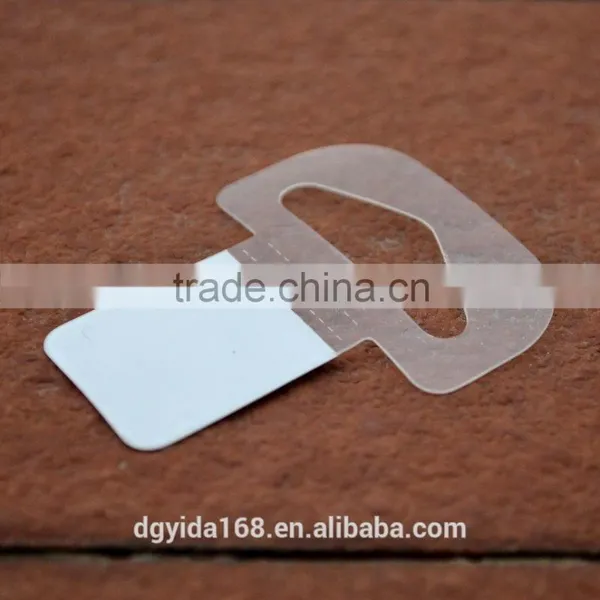 Self Adhesive Packing PVC Plastic Pet Hang Tab For Display Products