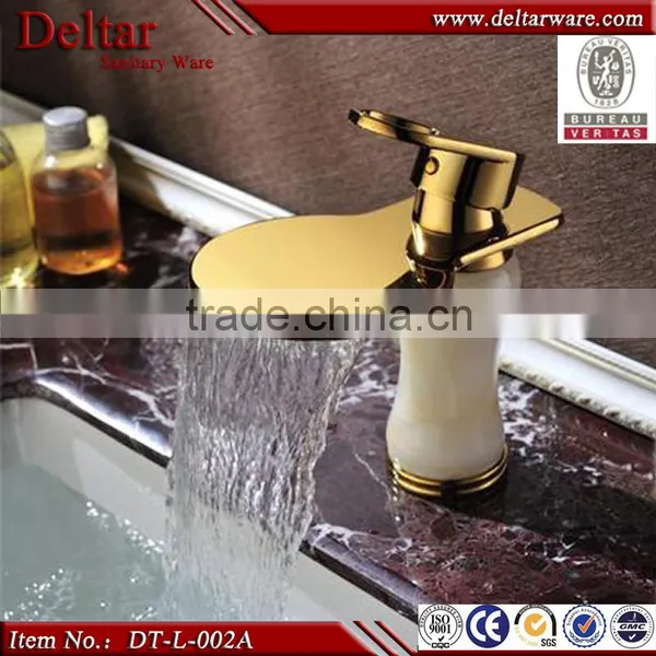 Bathroom Luxury Waterfall Mixer, Big Water Mouth Jade Tap for Cabinet, Tap for Basin photo-3
