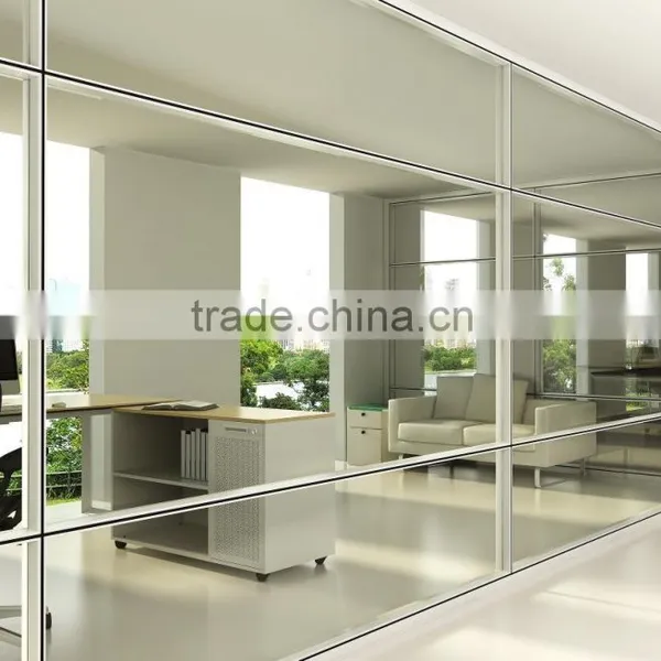Reasonable Price Modular Easy Assembly Full Height Office Wall Partition Glass Wall(HK85-series)