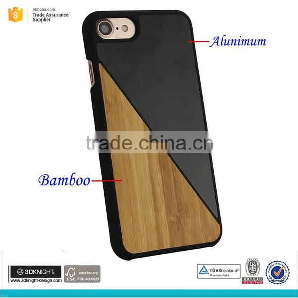 Fancy Bamboo Aluminum Combination Cell Phone Cases for Iphone 7 photo-2