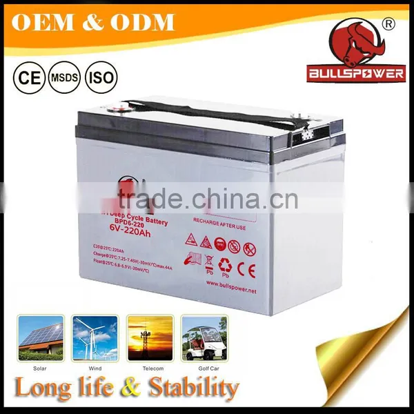6v Rechargeable Agm Deep Cycle Solar Energy Storage Battery 330ah photo-5