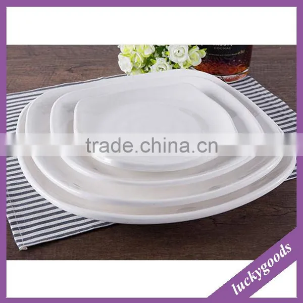 Hot Sale Restaurant Use White Melamine Rectangular Plates photo-6