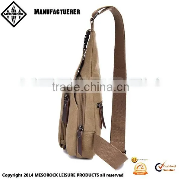 Outdoor Sports Casual Canvas Unbalance Backpack Crossbody Shoulder Bag Chest Bag Sling Bag photo-3