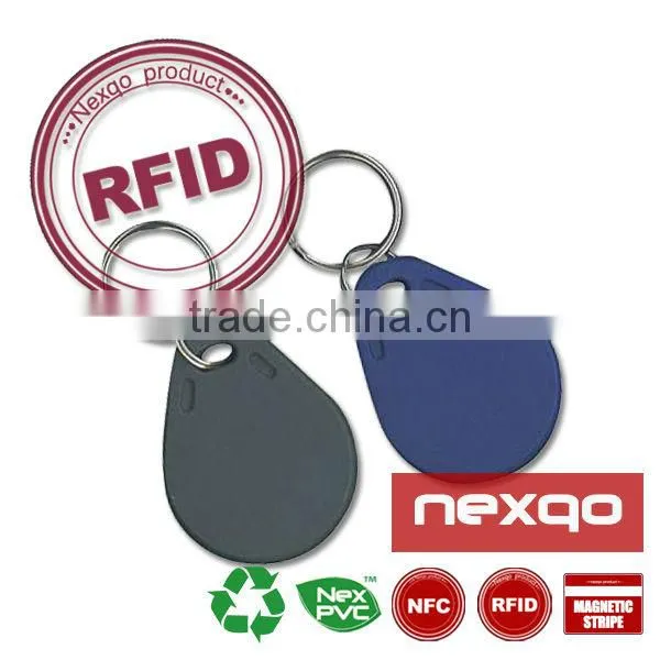 Access Control Round Metal Chain 125Khz TK4100 Leather Keyfob photo-3