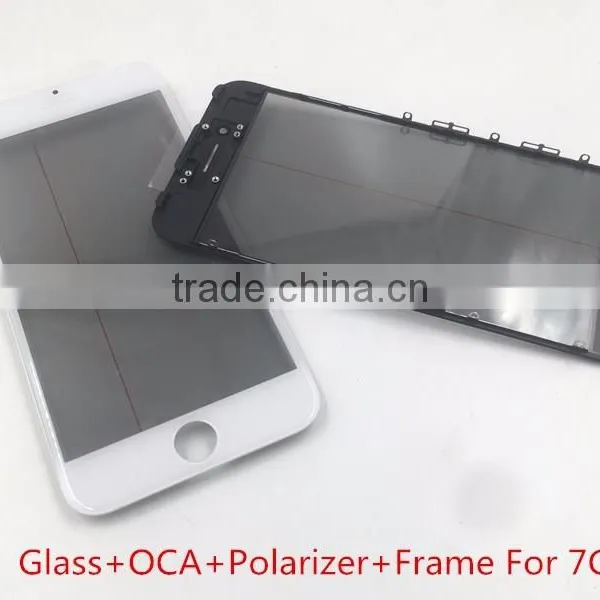 Front Glass Assembled Glass Lens Cold Glue Bezel Frame OCA Polarizer Film For IPhone 6 6s 7 Plus 5 LCD Repair Glass Replacment photo-6