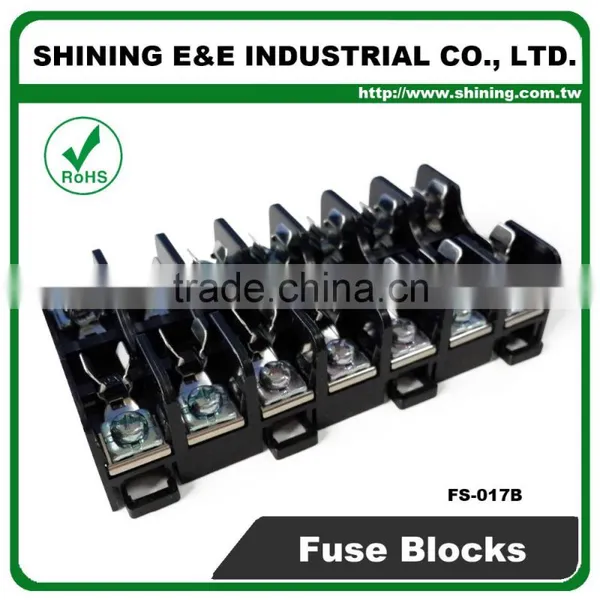 FS-017B 600V 10 Amp 7 Way Midget Type Din Rail Glass Fuse Holder photo-4