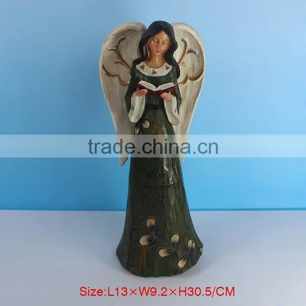 Resin Winged Guardian Angel Statue photo-5