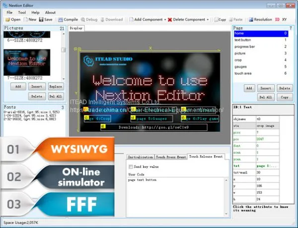 Nextion Enhanced NX4024K032 - Универсальный сенсорный дисплей HMI 3.2''