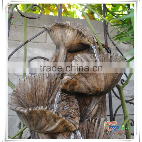 Home Imitation Wood Flower Indoor Wall Water Fountains photo-2
