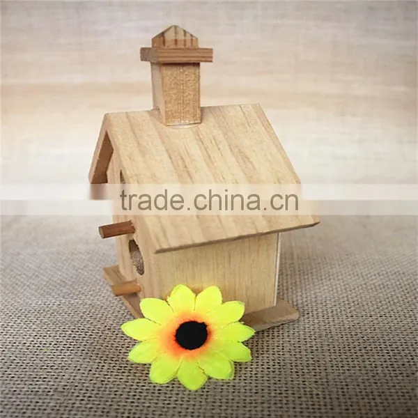 Houseshaped Bird Nest Wood Bird Nest Wood Swallow Bird Nest for Double Round Wood Window photo-4