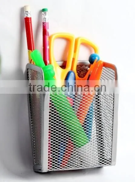 Fancy Metal Mesh Wire Office Magnetic Stationery Holder/Pen Holder photo-2