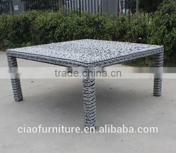 Patio Square Table Rattan Outdoor Dining Table photo-4