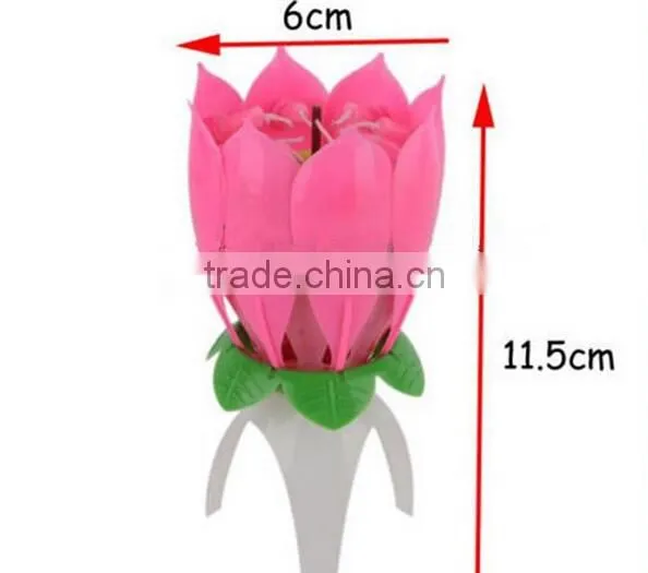 High Quality Fireworks Music Rotating Birthday Candle/decoration for Party-electric Candle photo-2