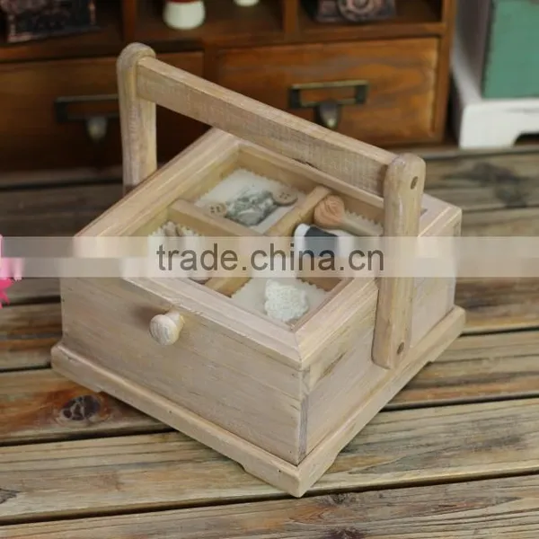 Rural Style Wooden Sewing Box photo-2