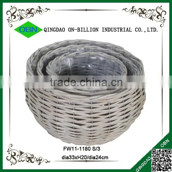 Cheap Decorative Handmade Wicker Vase With Plastic Liner photo-2