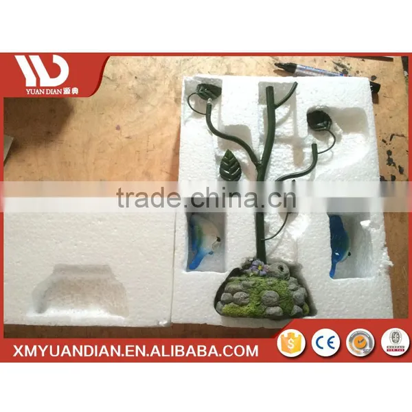 Art Work Resin Craft Two Birds Metal Tree Garden Solar Motion Sensor Light photo-6