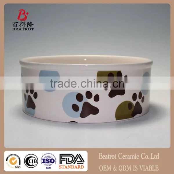 Petrageous Designs Polka Paws 7.8" Deep Pet Bowl