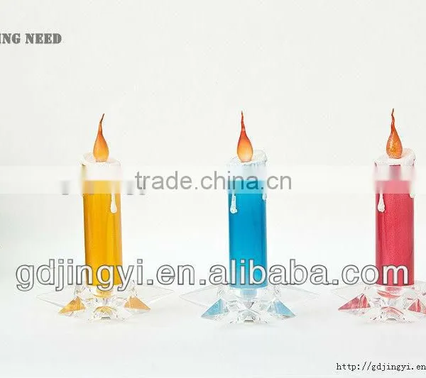Acrylic Star Bottom LED Warmwhite Lighting Candle Wedding Party Decoration photo-3
