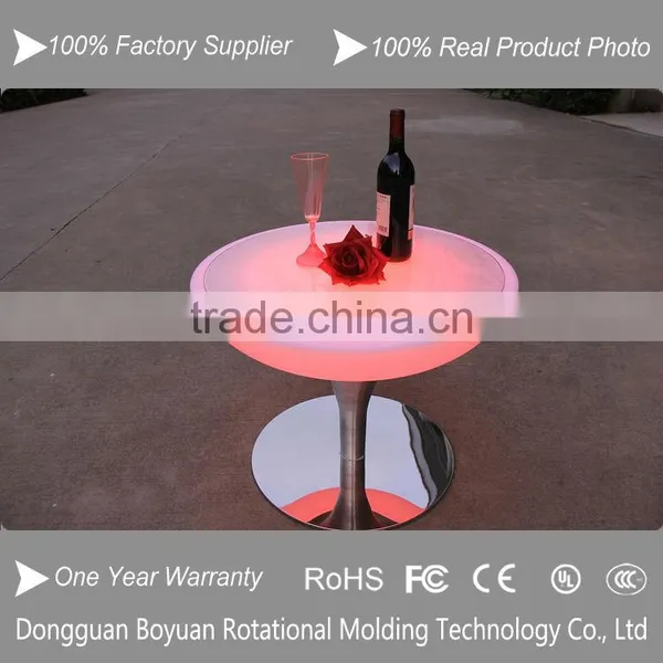 RGB 16 Colors Changing Glowing Event Furniture, Led Glowing Cocktail Round Table photo-3