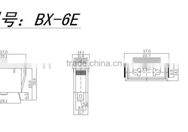 AC Power Socket BX-6E European Regulations Wiring American Regulatory Wiring Card Socket photo-2