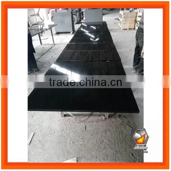 High Polished Edges Black Granite Panels 38x38 One Piece for Stove