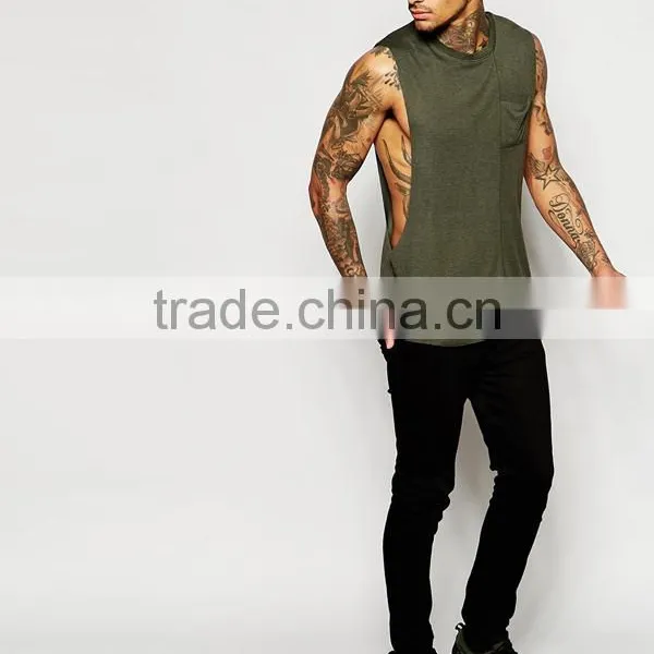 OEM Loose Green Deep Cut Gym Tank Top photo-5