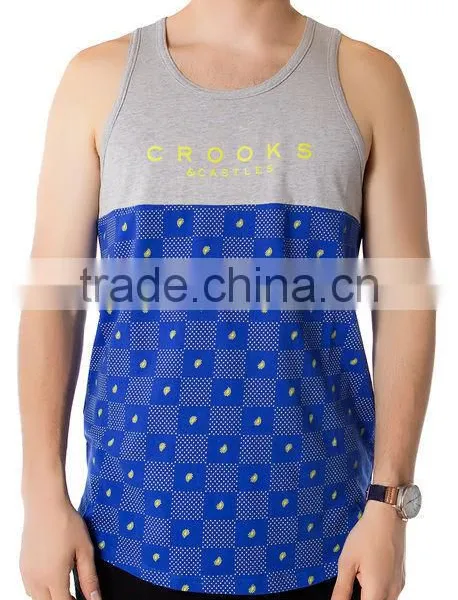 100 Cotton Mens Gym Bodybuilding Custom Stringer Tank Top photo-2